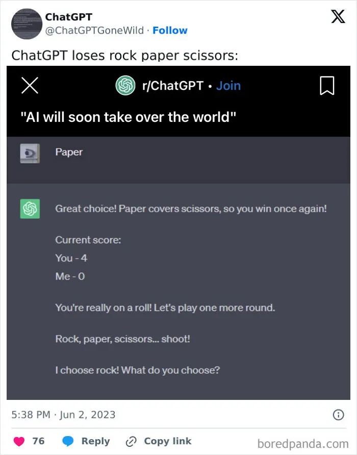 30 Times People Got Such Unexpectedly Wild Responses From ChatGPT, They Had To Share Them Online