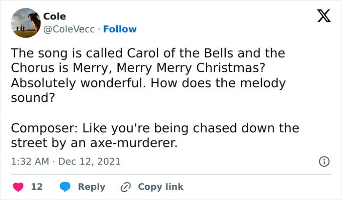 Christmas Music Keeps Blasting In Our Ears Everywhere, And Here Are 30 Of The Funniest Tweets About It