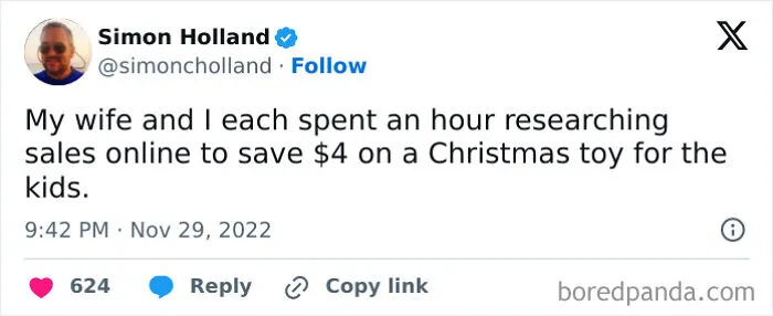 40 Hilarious And Relatable Posts From X About Christmas Shopping As A Parent