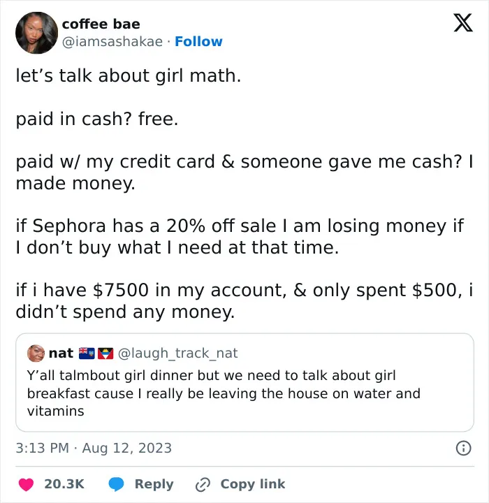 Hilarious Girl Math