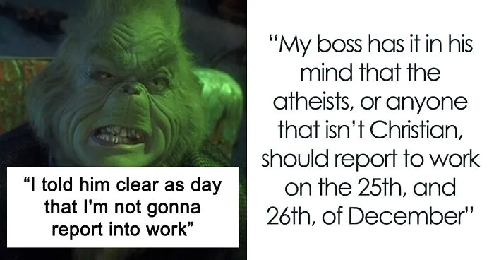 Boss Says That Christmas Time Off Is Only For Christians, Employee Replies “I’m Not Coming”
