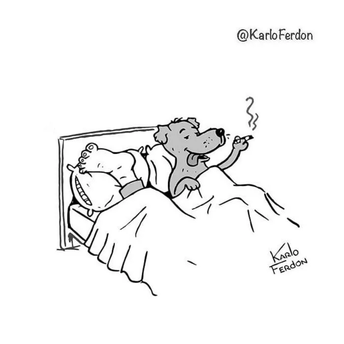 22 Wordless One-Panel Comics Featuring Dogs By Karlo Ferdon