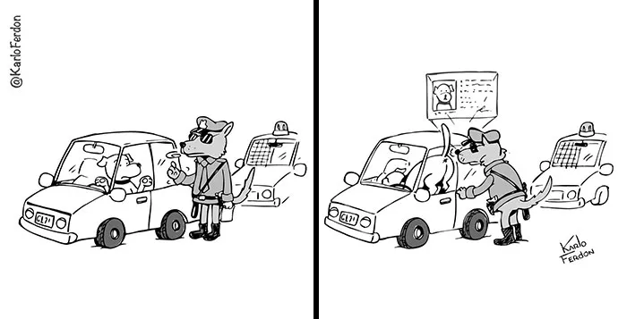 22 Wordless One-Panel Comics Featuring Dogs By Karlo Ferdon