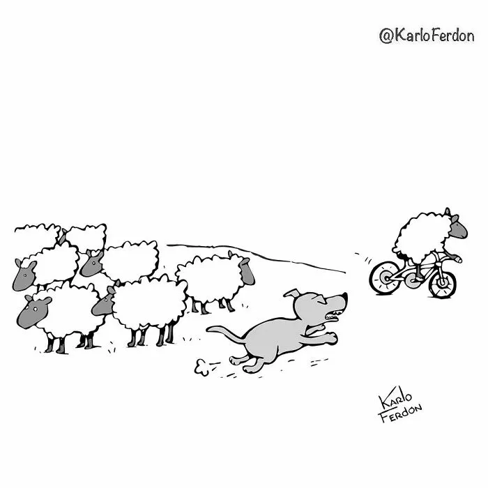 22 Wordless One-Panel Comics Featuring Dogs By Karlo Ferdon