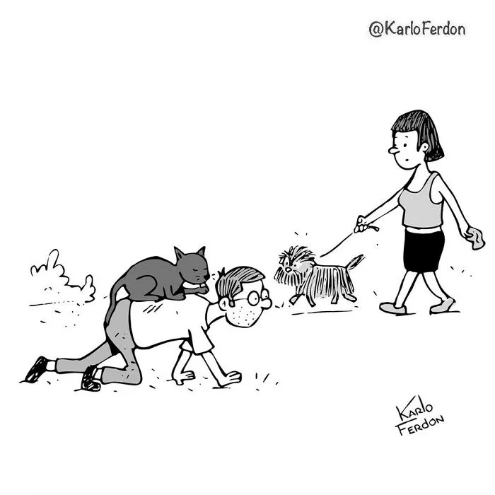 22 Wordless One-Panel Comics Featuring Dogs By Karlo Ferdon