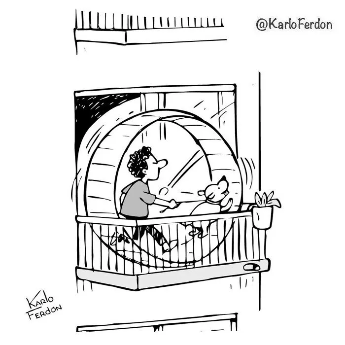 22 Wordless One-Panel Comics Featuring Dogs By Karlo Ferdon