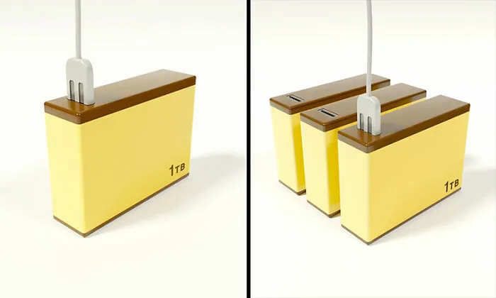 I Thought About A 1 Castellabyte Hard Disk. The Cable Is A Fork