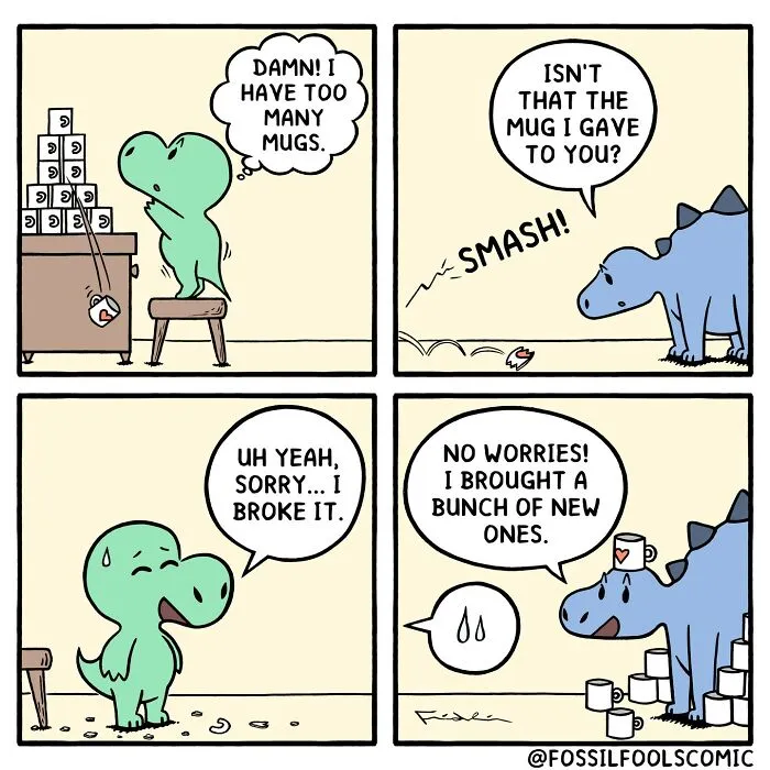 Artist Reveals What The Daily Life Of Dinosaurs Looked Like (35 New Comics)
