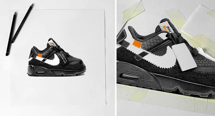 30 Hyper-Realistic Drawings Of Sneakers That Might Make You Think They're Photos
