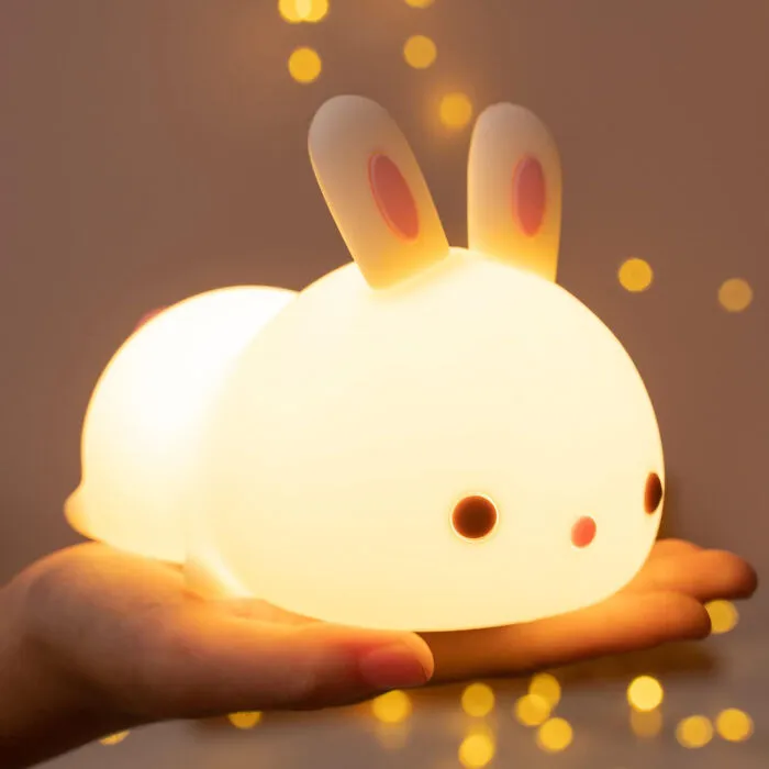 A Bunny Night Lamp Near The Bed To Create A Warm Glow