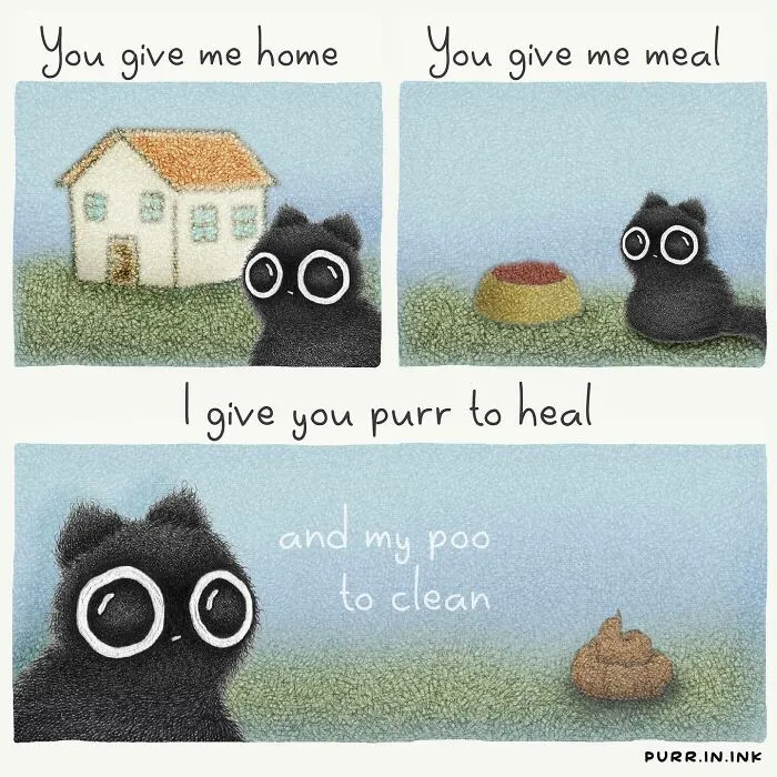 30 Times This Artist Made Illustrations That Capture The Essence Of Cats Perfectly (New Pics)