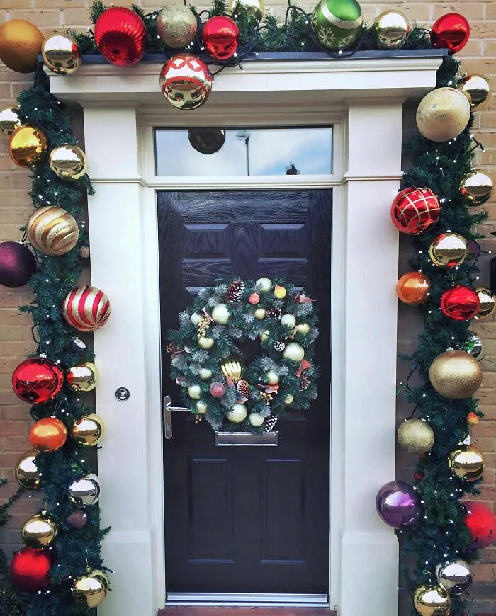 Finally Got Around To Decorating Our Front Door. Christmas Is Coming