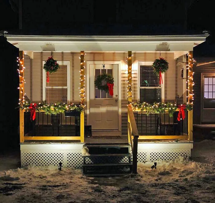 My Little House Is Decorated With Handmade Fresh Garland