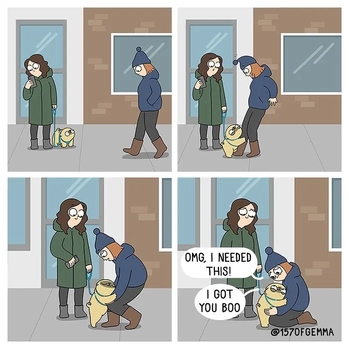 35 Adorable And Funny Comics About An Artist And Her Life With A Cute Pug (New Pics)