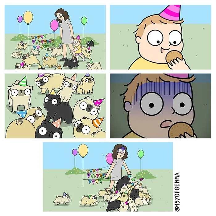35 Adorable And Funny Comics About An Artist And Her Life With A Cute Pug (New Pics)