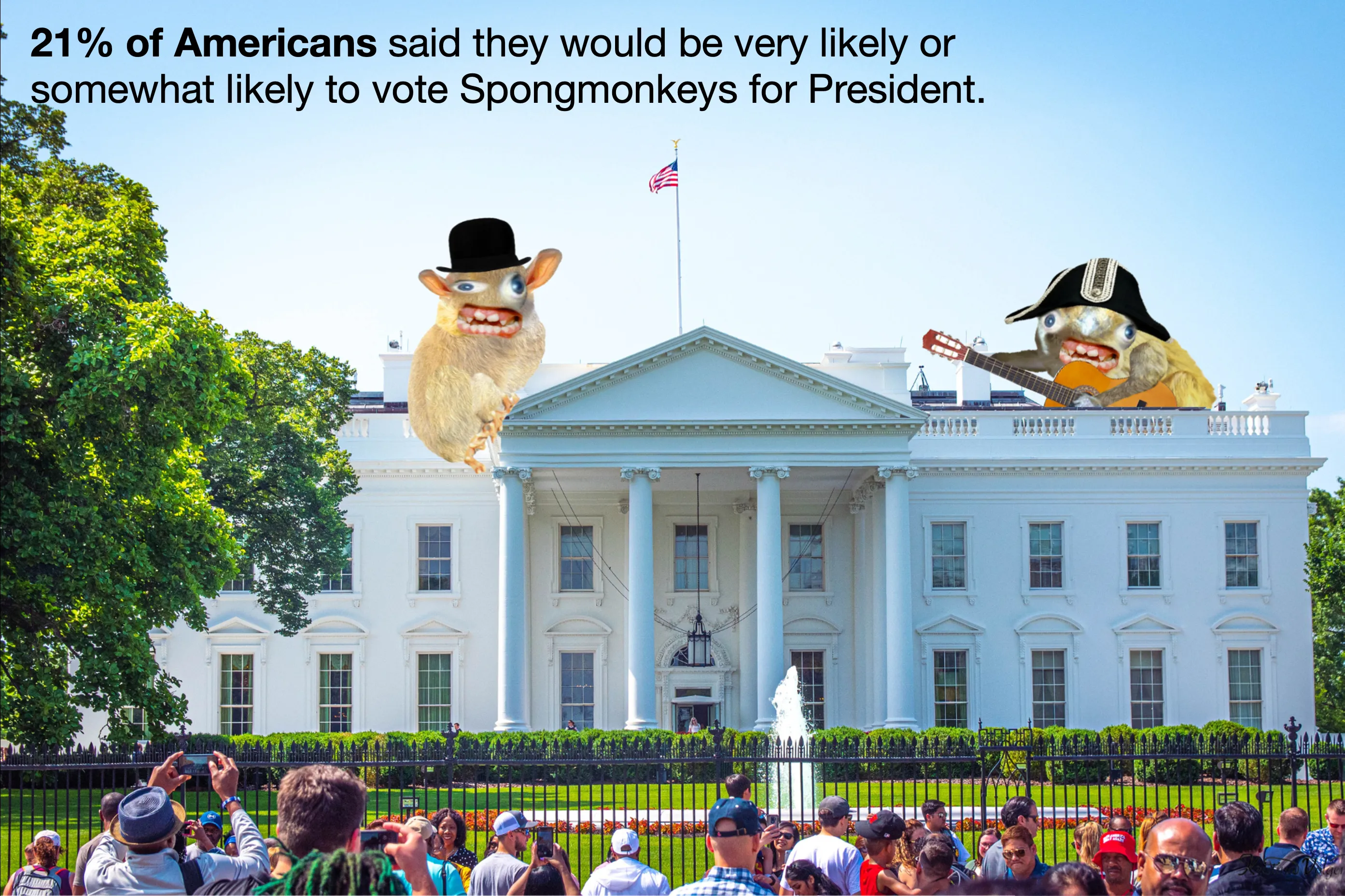 Nearly A Quarter Of Americans Would Consider Voting For Sponkmonkeys For President, Possibly The World's Weirdest (And Ugliest) Fast Food Mascot.