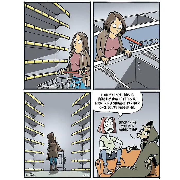 Befriending Death: Hilarious Takes On The Afterlife Through 30 Comics By This Artist (New Pics)