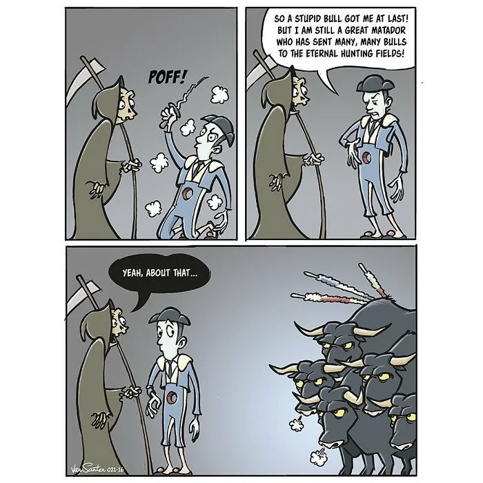Befriending Death: Hilarious Takes On The Afterlife Through 30 Comics By This Artist (New Pics)