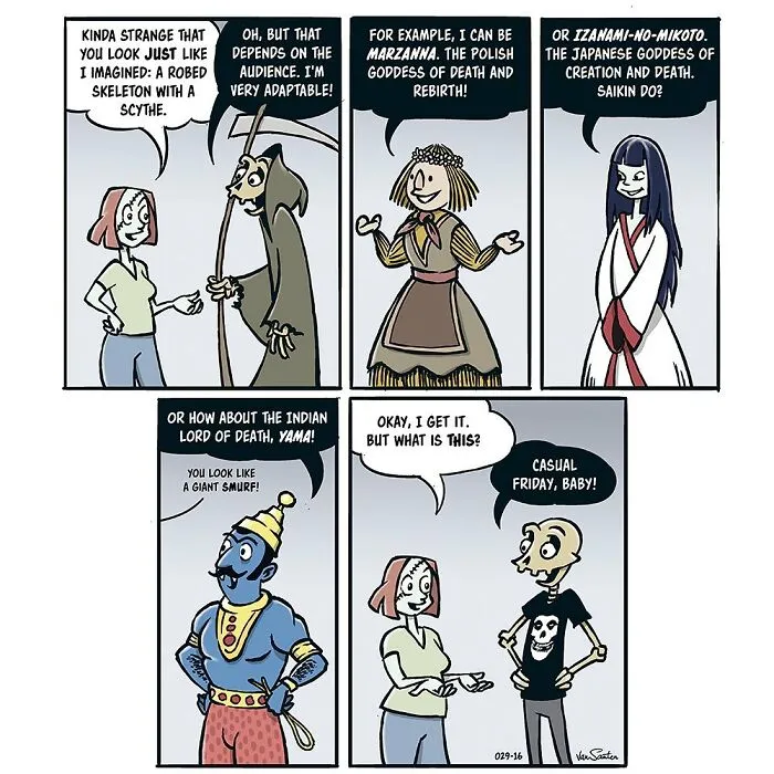 Befriending Death: Hilarious Takes On The Afterlife Through 30 Comics By This Artist (New Pics)