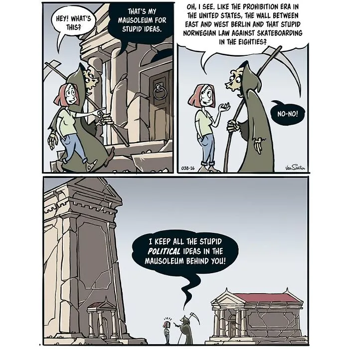 Befriending Death: Hilarious Takes On The Afterlife Through 30 Comics By This Artist (New Pics)
