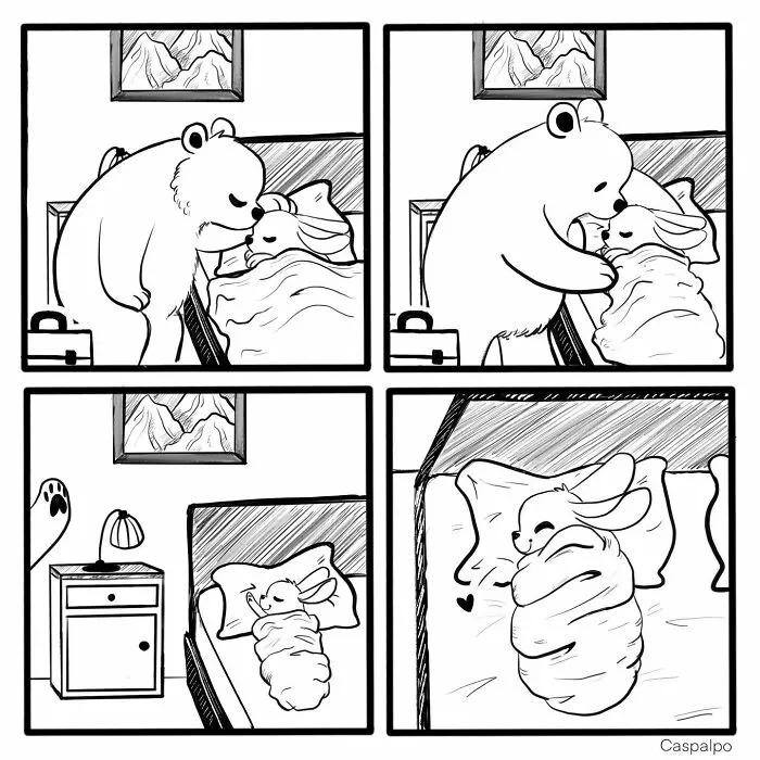 Artist Creates Wholesome Comics Featuring A Bunny And Bear Couple (29 New Pics)