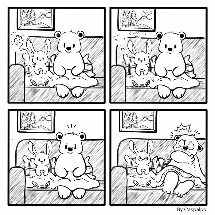 Artist Creates Wholesome Comics Featuring A Bunny And Bear Couple (29 New Pics)