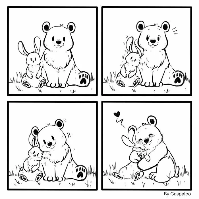 Artist Creates Wholesome Comics Featuring A Bunny And Bear Couple (29 New Pics)