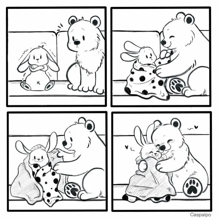 Artist Creates Wholesome Comics Featuring A Bunny And Bear Couple (29 New Pics)