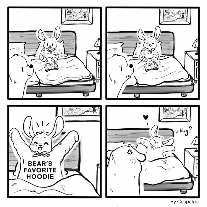 Artist Creates Wholesome Comics Featuring A Bunny And Bear Couple (29 New Pics)