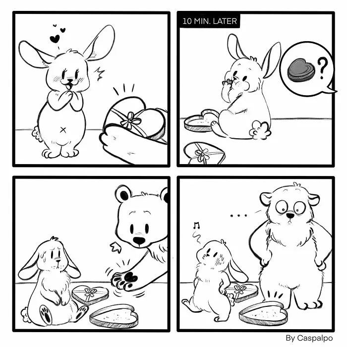 Artist Creates Wholesome Comics Featuring A Bunny And Bear Couple (29 New Pics)