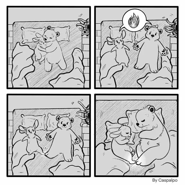 Artist Creates Wholesome Comics Featuring A Bunny And Bear Couple (29 New Pics)