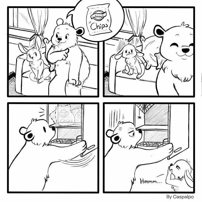 Artist Creates Wholesome Comics Featuring A Bunny And Bear Couple (29 New Pics)