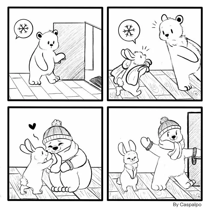 Artist Creates Wholesome Comics Featuring A Bunny And Bear Couple (29 New Pics)