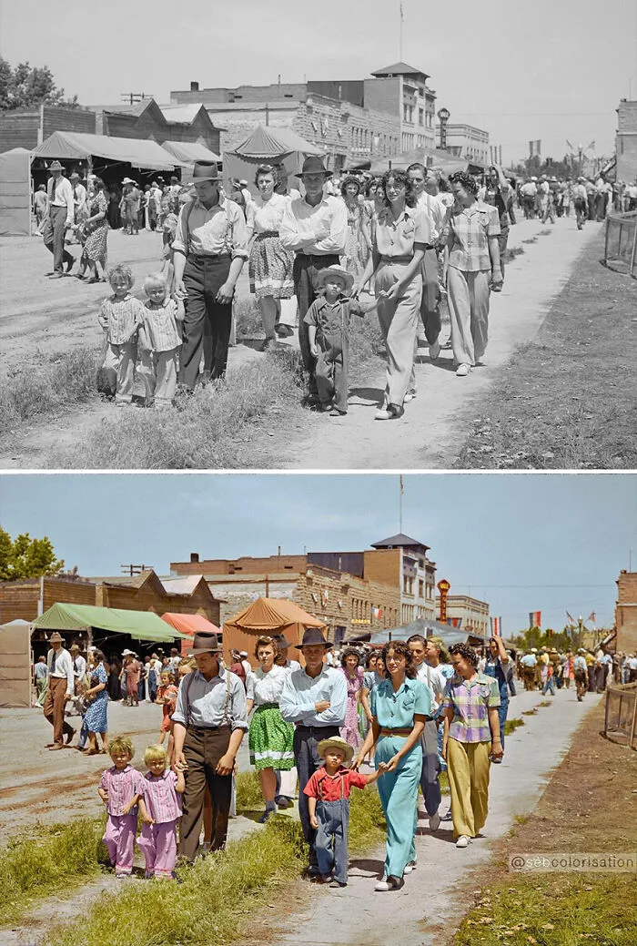 People In Vale, Oregon, For The Fourth Of July Celebration