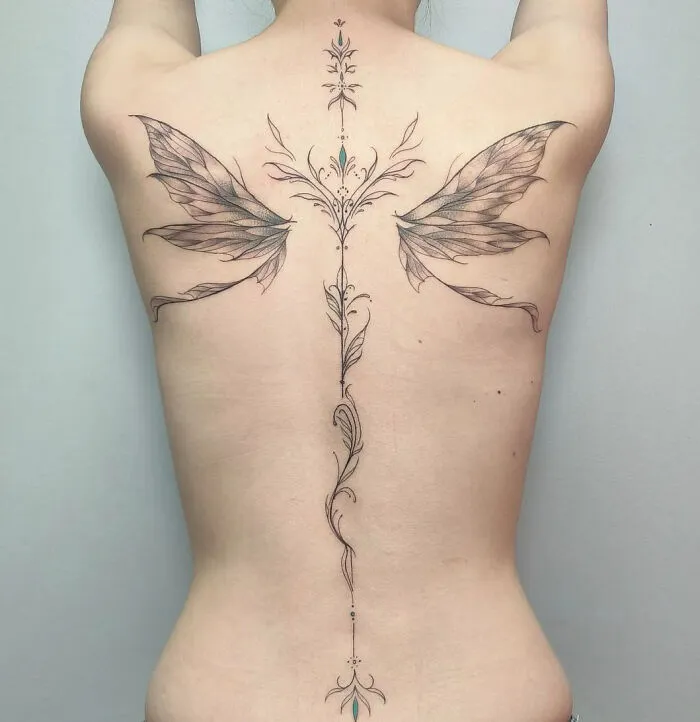 Elfish Spine Tattoo