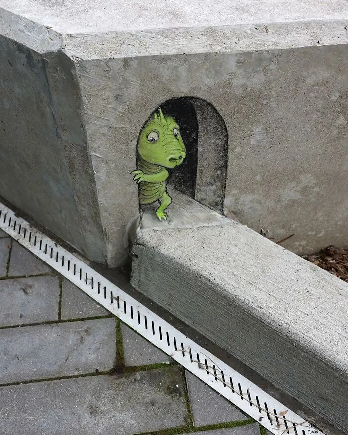 50 Doodled Creatures That Popped Up In Unexpected Places, By David Zinn (New Pics)