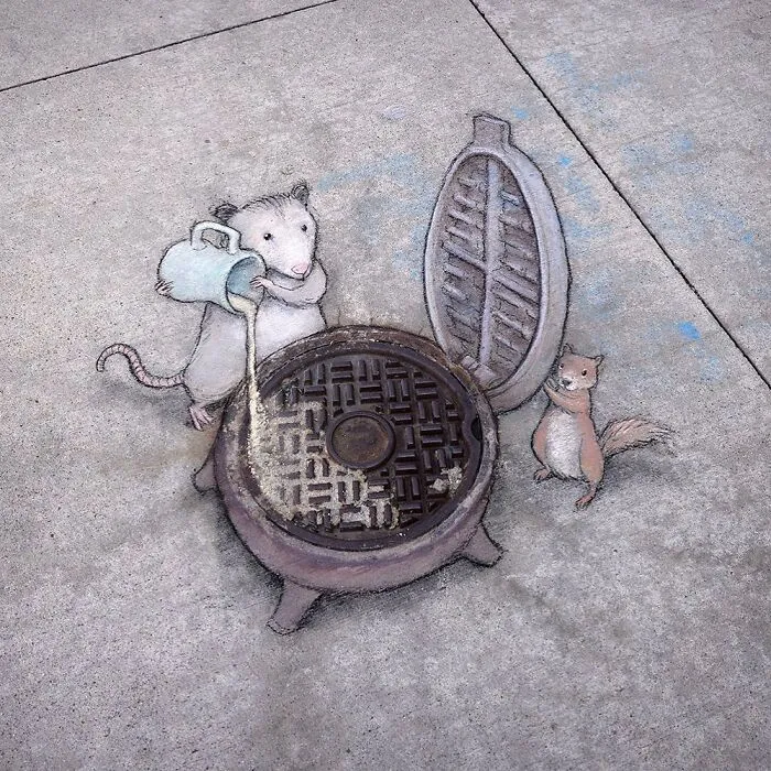 50 Doodled Creatures That Popped Up In Unexpected Places, By David Zinn (New Pics)