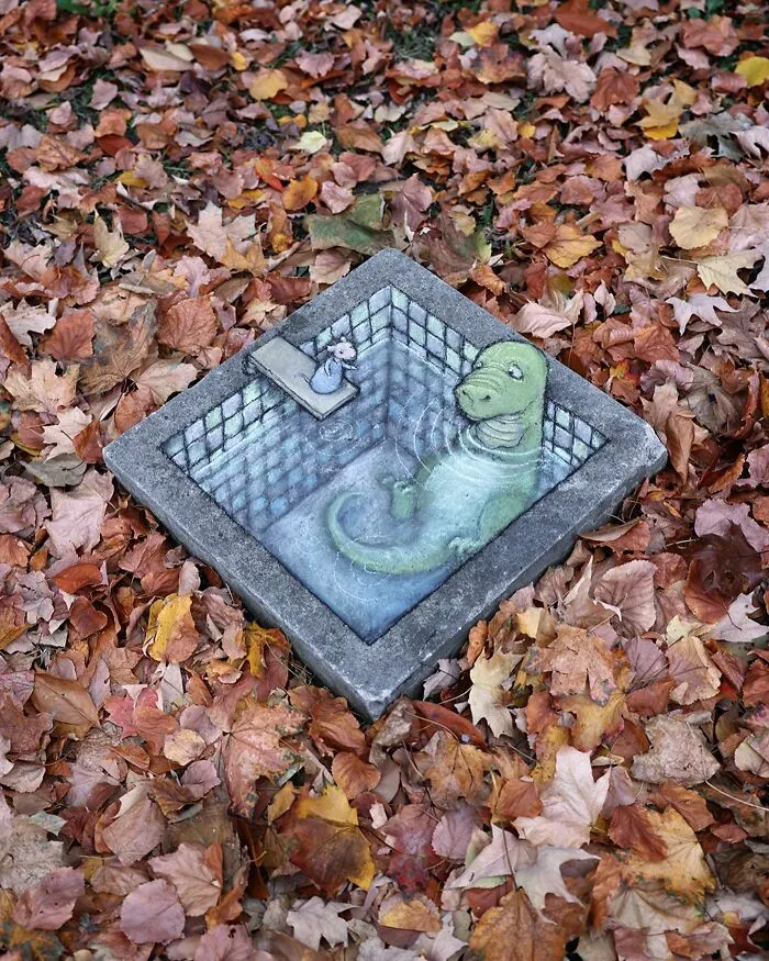 50 Doodled Creatures That Popped Up In Unexpected Places, By David Zinn (New Pics)
