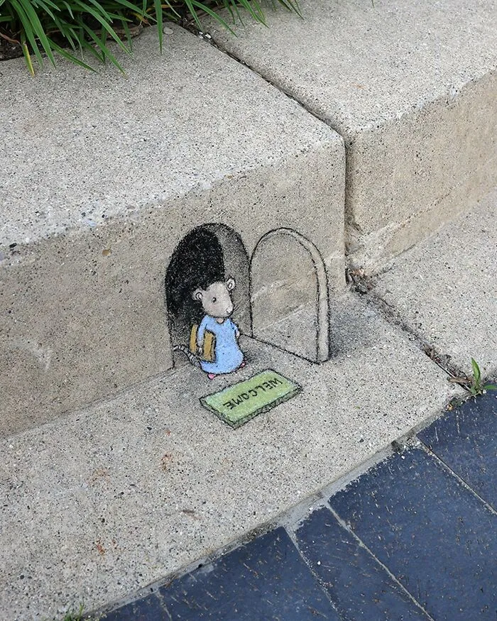 50 Doodled Creatures That Popped Up In Unexpected Places, By David Zinn (New Pics)