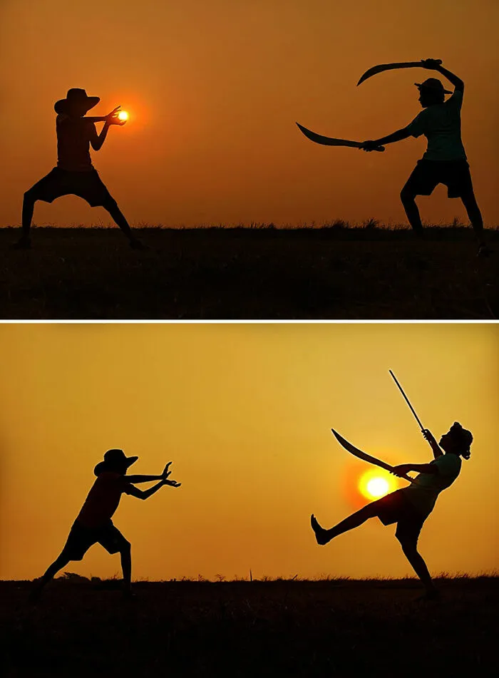 Sunset Stories: 17 Pics Of People's Silhouettes, Plants And Insects By This Photographer