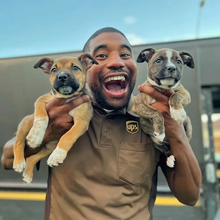 UPS Guy Takes Selfies With All The Neighborhood Dogs While Delivering Parcels (50 New Pics)
