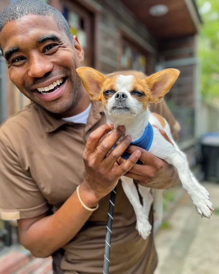 UPS Guy Takes Selfies With All The Neighborhood Dogs While Delivering Parcels (50 New Pics)