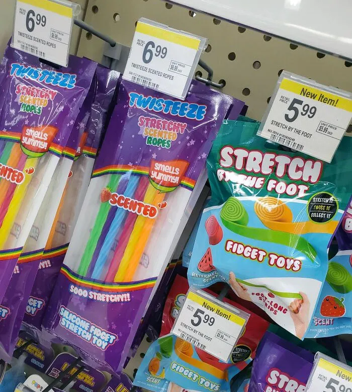 These Silicone "Fidget Toys" Smelling/Looking/Feeling Like Fruit Snack. Please Don't Sell These To Kids