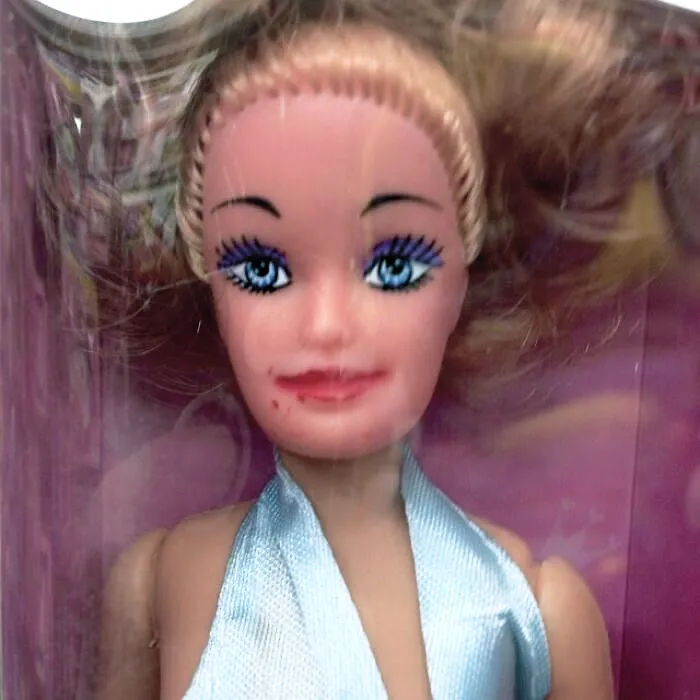 Now Available At The 99-Cent Store, Train-Wreck Barbie