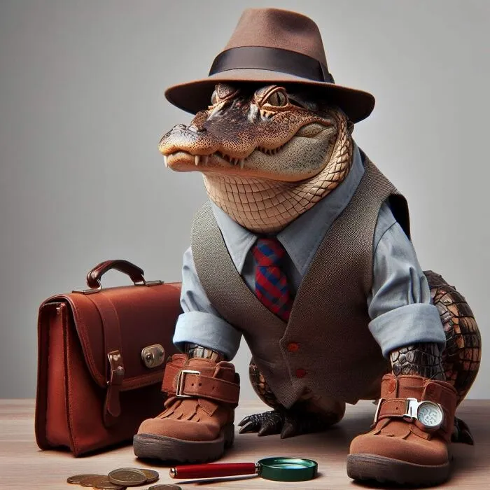 I Bring You:  Investi-Gator In Vest And Gaiters