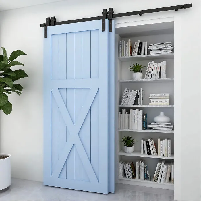 In-wall Bookshelf With Sliding Doors