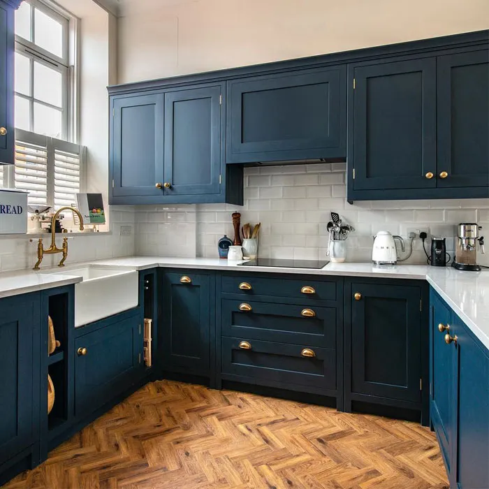 Make The Emerald Blue Cabinets The Focal Point