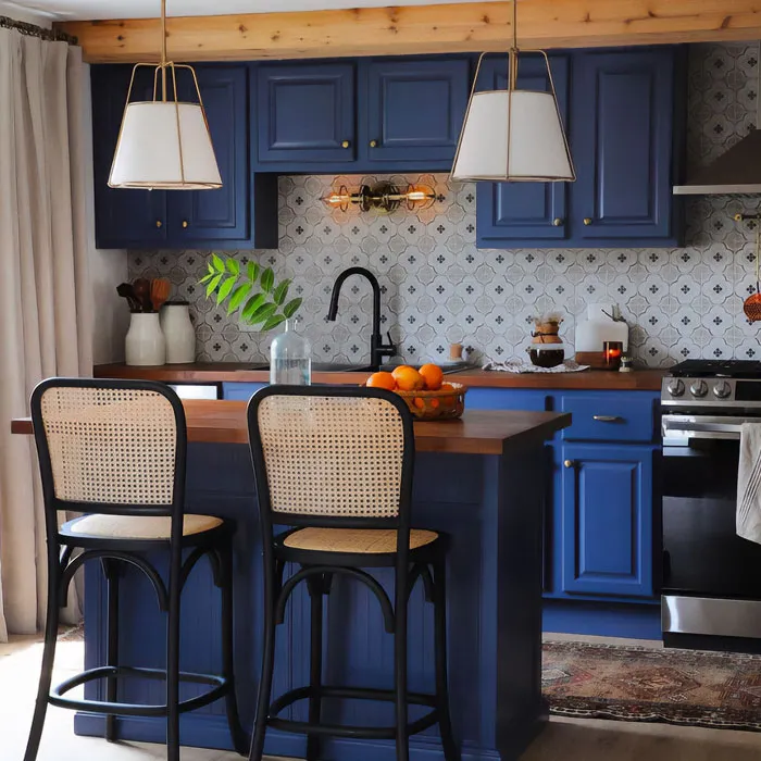 Mix In Some Wood To A Blue Dominant Design