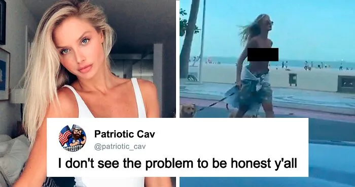 “I Don’t See The Problem”: Topless Dog Walker Caroline Werner Sparks Debate On “Double Standards”