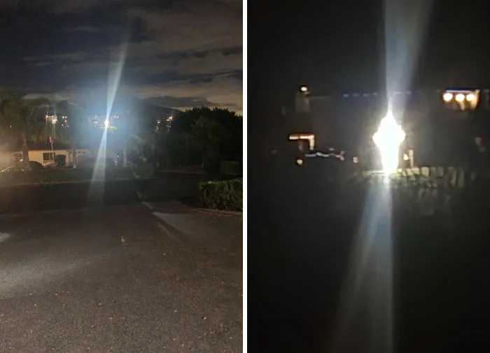 Mom's Neighbors Put Up A Million-Watt Crucifix For Christmas